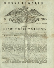 Ruski Inwalid czyli wiadomości wojenne. 1817, nr 286 (7 grudnia)