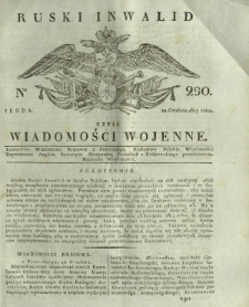 Ruski Inwalid czyli wiadomości wojenne. 1817, nr 290 (12 grudnia)