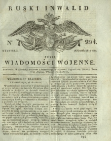 Ruski Inwalid czyli wiadomości wojenne. 1817, nr 294 (16 grudnia)