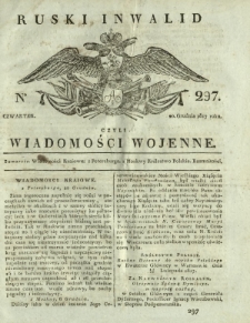 Ruski Inwalid czyli wiadomości wojenne. 1817, nr 297 (20 grudnia)