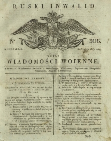 Ruski Inwalid czyli wiadomości wojenne. 1817, nr 306 (30 grudnia)