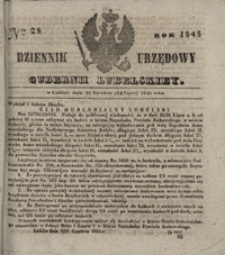 Dziennik Urzędowy Guberni Lubelskiey 1845, Nr 28 + dodatek I + dodatek II