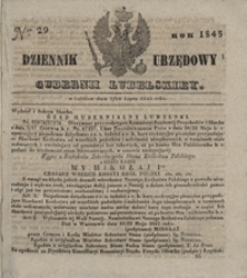 Dziennik Urzędowy Guberni Lubelskiey 1845, Nr 29 + dodatek I + dodatek II