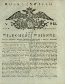 Ruski Inwalid czyli wiadomości wojenne. 1817, nr 248 (24 października)