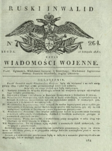 Ruski Inwalid czyli wiadomości wojenne. 1818, nr 264 (13 listopada)