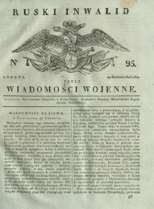 Ruski Inwalid czyli wiadomości wojenne. 1818, nr 95 (27 kwietnia)