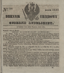 Dziennik Urzędowy Guberni Lubelskiey 1845, Nr 38 + dodatek I + dodatek II