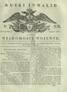 Ruski Inwalid czyli wiadomości wojenne. 1818, nr 256 (3 listopada)