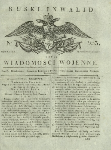Ruski Inwalid czyli wiadomości wojenne. 1818, nr 253 (31 października)