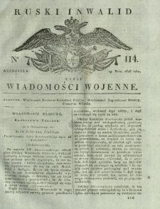 Ruski Inwalid czyli wiadomości wojenne. 1818, nr 114 (19 maja)