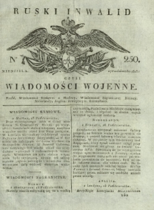 Ruski Inwalid czyli wiadomości wojenne. 1818, nr 250 (27 października)
