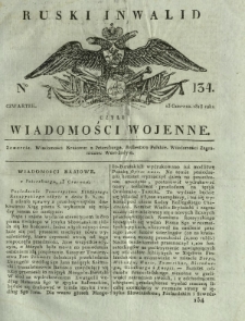 Ruski Inwalid czyli wiadomości wojenne. 1818, nr 134 (13 czerwca)