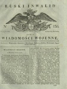 Ruski Inwalid czyli wiadomości wojenne. 1818, nr 135 (14 czerwca)