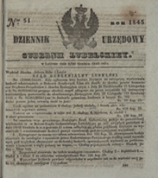 Dziennik Urzędowy Guberni Lubelskiey 1845 Nr 51 + dodatek I + dodatek II