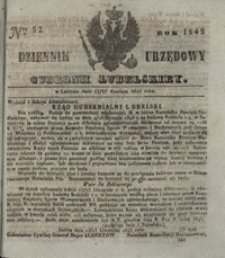 Dziennik Urzędowy Guberni Lubelskiey 1845 Nr 52 + dodatek
