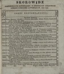 Dziennik Urzędowy Guberni Lubelskiey 1845 : skorowidz zamieszczonych rozporządzeń [...] w kwartale III 1845 r.