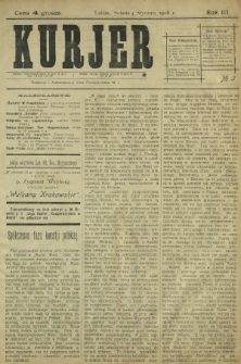 Kurjer / redaktor i wydawca Stanisław Korczak. - R. 3, nr 3 (4 stycznia 1908)