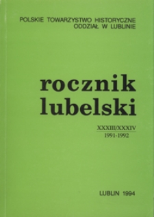 Rocznik Lubelski T. 33/34 (1991-1992)