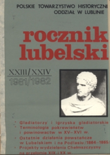 Rocznik Lubelski T. 23/24 (1981-1982)
