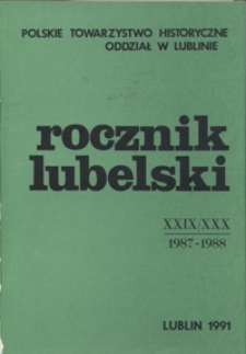 Rocznik Lubelski T. 29/30 (1987-1988)
