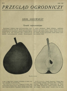Przegląd Ogrodniczy R. 12, Nr 7 (1929)