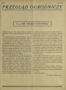 Przegląd Ogrodniczy R. 12, Nr 8 (1929)