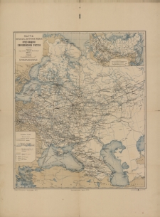 Karta železnyh i vnutrennych vodnych putej soobšenìjâ evropejskoj Rossii