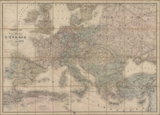 Carte des chemins de fer et des services maritimes de l'Europe