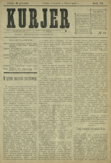 Kurjer / redaktor i wydawca Stanisław Korczak. - R. 3, nr 54 (5 marca 1908)
