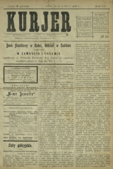 Kurjer / redaktor i wydawca Stanisław Korczak. - R. 3, nr 59 (11 marca 1908)