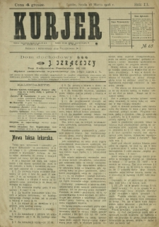Kurjer / redaktor i wydawca Stanisław Korczak. - R. 3, nr 65 (18 marca 1908)