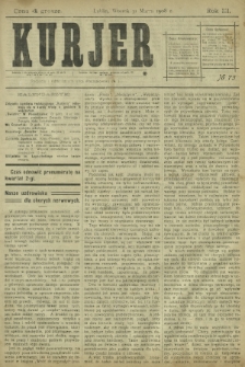 Kurjer / redaktor i wydawca Stanisław Korczak. - R. 3, nr 75 (31 marca 1908)