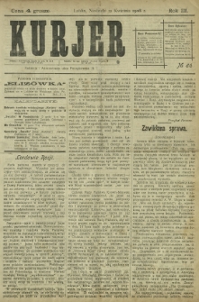 Kurjer / redaktor i wydawca Stanisław Korczak. - R. 3, nr 86 (12 kwietnia 1908)