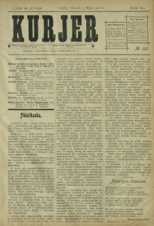 Kurjer / redaktor i wydawca Stanisław Korczak. - R. 3, nr 102 (5 maja 1908)