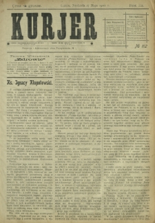 Kurjer / redaktor i wydawca Stanisław Korczak. - R. 3, nr 112 (17 maja 1908)
