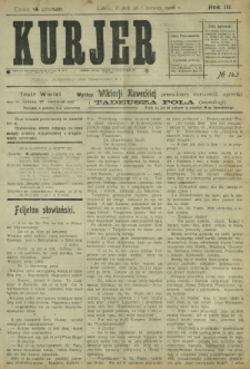 Kurjer / redaktor i wydawca Stanisław Korczak. - R. 3, nr 143 (26 czerwca 1908)