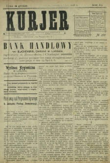 Kurjer / redaktor i wydawca Stanisław Korczak. - R. 3, nr 155 (11 lipca 1908)