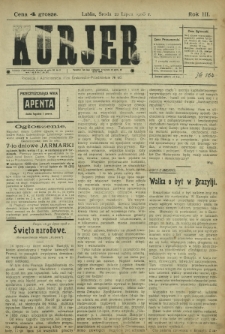 Kurjer / redaktor i wydawca Stanisław Korczak. - R. 3, nr 164 (22 lipca 1908)