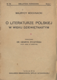 O literaturze polskiej w wieku dziewiętnastym