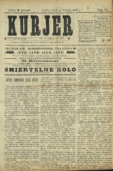 Kurjer / redaktor i wydawca Stanisław Korczak. - R. 3, nr 189 (21 sierpnia 1908)
