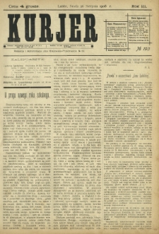 Kurjer / redaktor i wydawca Stanisław Korczak. - R. 3, nr 193 (26 sierpnia 1908)