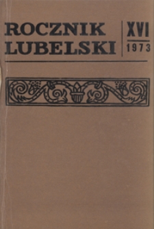 Rocznik Lubelski T. 16 (1973)