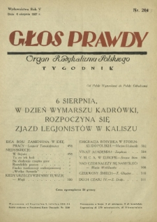 Głos Prawdy : organ radykalizmu polskiego. R. 5, Nr 204 [i. e. 205] (6 sierpnia 1927)