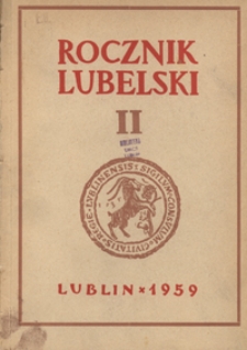 Rocznik Lubelski T. 2 (1959)