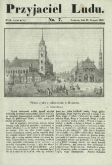 Przyjaciel Ludu : czyli tygodnik potrzebnych i pożytecznych wiadomości. R. 4, No 7 (19 sierpnia 1837)