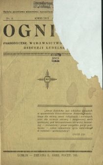 Ogniwo : periodyczne wydawnictwo organizacyjne Akcji Katolickiej Diecezji Lubelskiej R. 6, Nr 4 (kwiecień 1938)