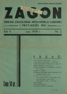 Zagon : organ Zrzeszenia Inteligencji Ludowej i Przyjaciół Wsi R. 2, Nr 2 (luty 1939)