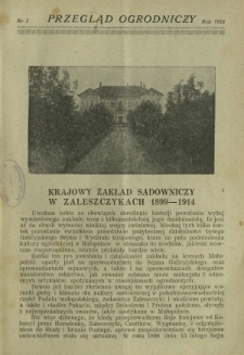 Przegląd Ogrodniczy : organ Małopolskiego Tow. Ogrodniczego we Lwowie R. 8, Nr 2 (1925)