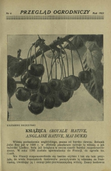 Przegląd Ogrodniczy : organ Małopolskiego Tow. Ogrodniczego we Lwowie R. 8, Nr 6 (1925)