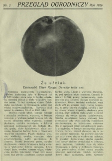 Przegląd Ogrodniczy : organ Małopolskiego Tow. Ogrodniczego we Lwowie R. 9, Nr 2 (1926)
